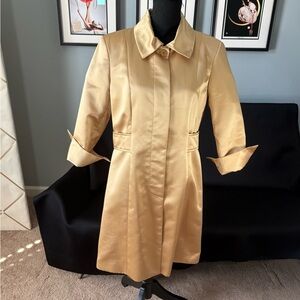 INC International Concepts Gold Trench Coat SZ M